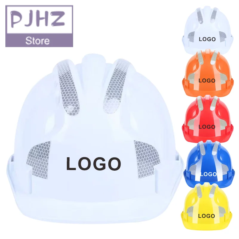 safety helmet luminous stickers customized logo printing anti-smash cap construction helmet