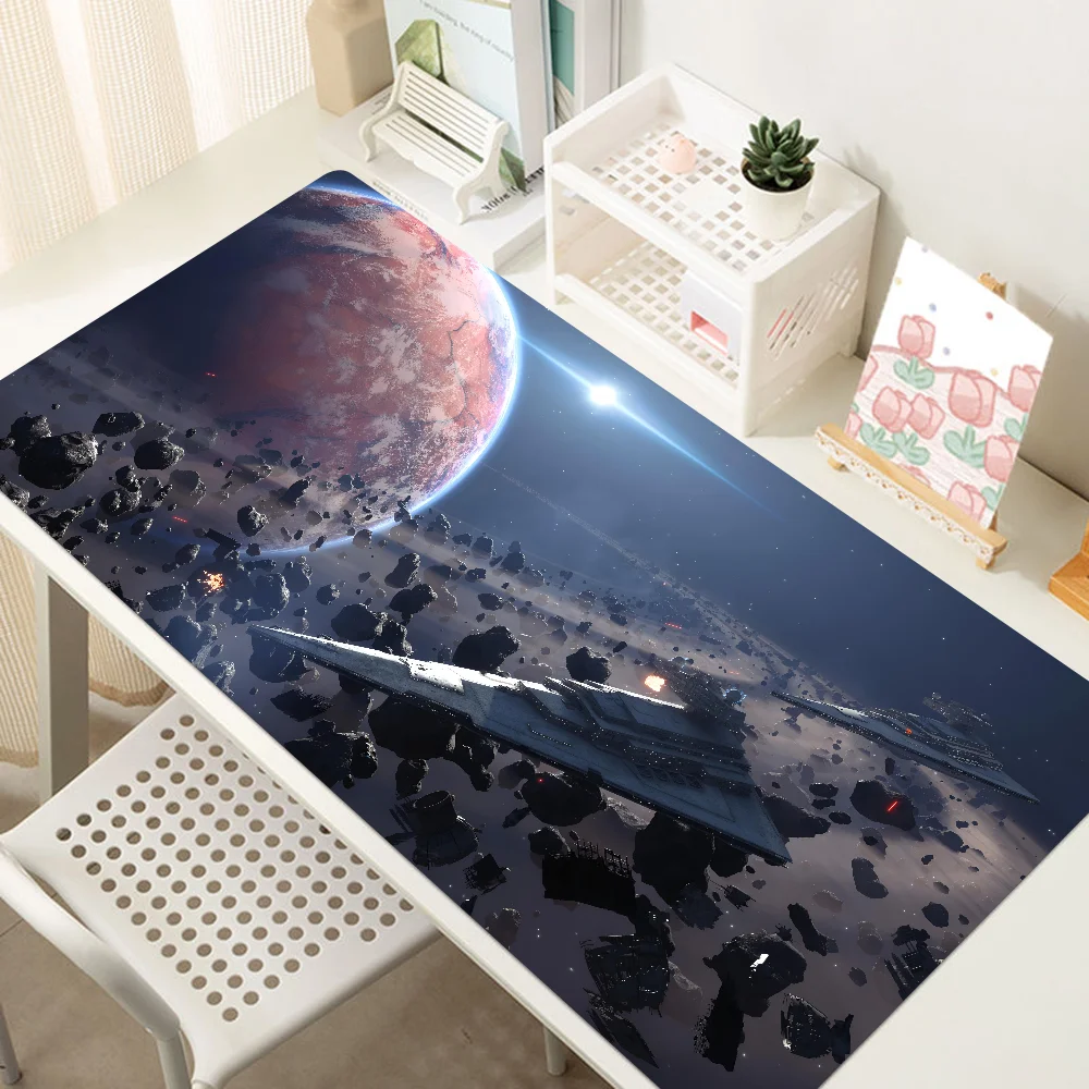 Asteroid Civilization Space Station Spaceship Mousepad Pad Gaming Accessories Prime Gaming XXL Keyboard Pad Padding Mat