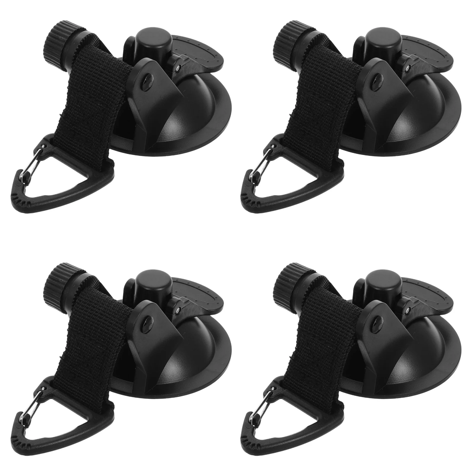

4 pcs Car Suction Cup Hook Black Portable Large Camping Awnings Travel Accessories SUV RV Outdoor Durability Strong