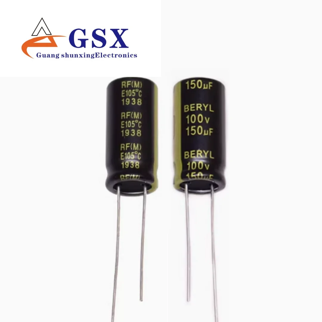 

BERYL high-quality aluminum electrolytic capacitor 100v150uf 10 * 20 emerald RF high-frequency low impedance