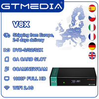 GTMEDIA V8X Satellite TV Receiver DVB-S2X/S2/S 1080P HD H.265 Media Player Built-in 2.4G WIFI Support Upgrade MARS Spain