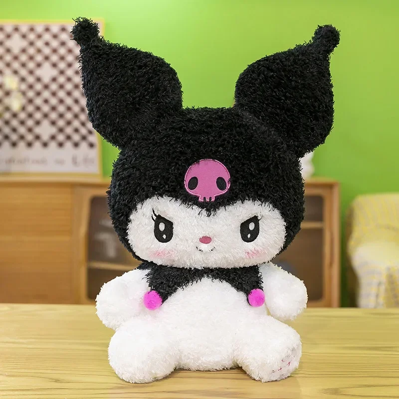 Jouet en peluche Sanurgente Kuromi pour enfants, grande taille, Kawaii, beurre, dessin animé anime, décoration d'intérieur, oreiller mignon, cadeau d'anniversaire et de Noël, 70cm