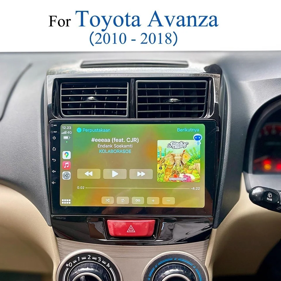 Android 14 8G+128G Car Radio Stereo For Toyota Avanza 2010 2012 2014 2016 2018 Auto GPS Navi Monitor Video Audio DVD Cassette HU