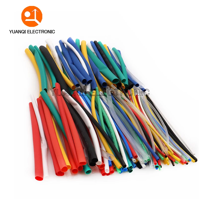 

140pcs Polyolefin Shrinking Assorted Heat Shrink Tube Wire Cable Insulated Sleeving Tubing Set 2:1 Waterproof Pipe Sleeve Kit