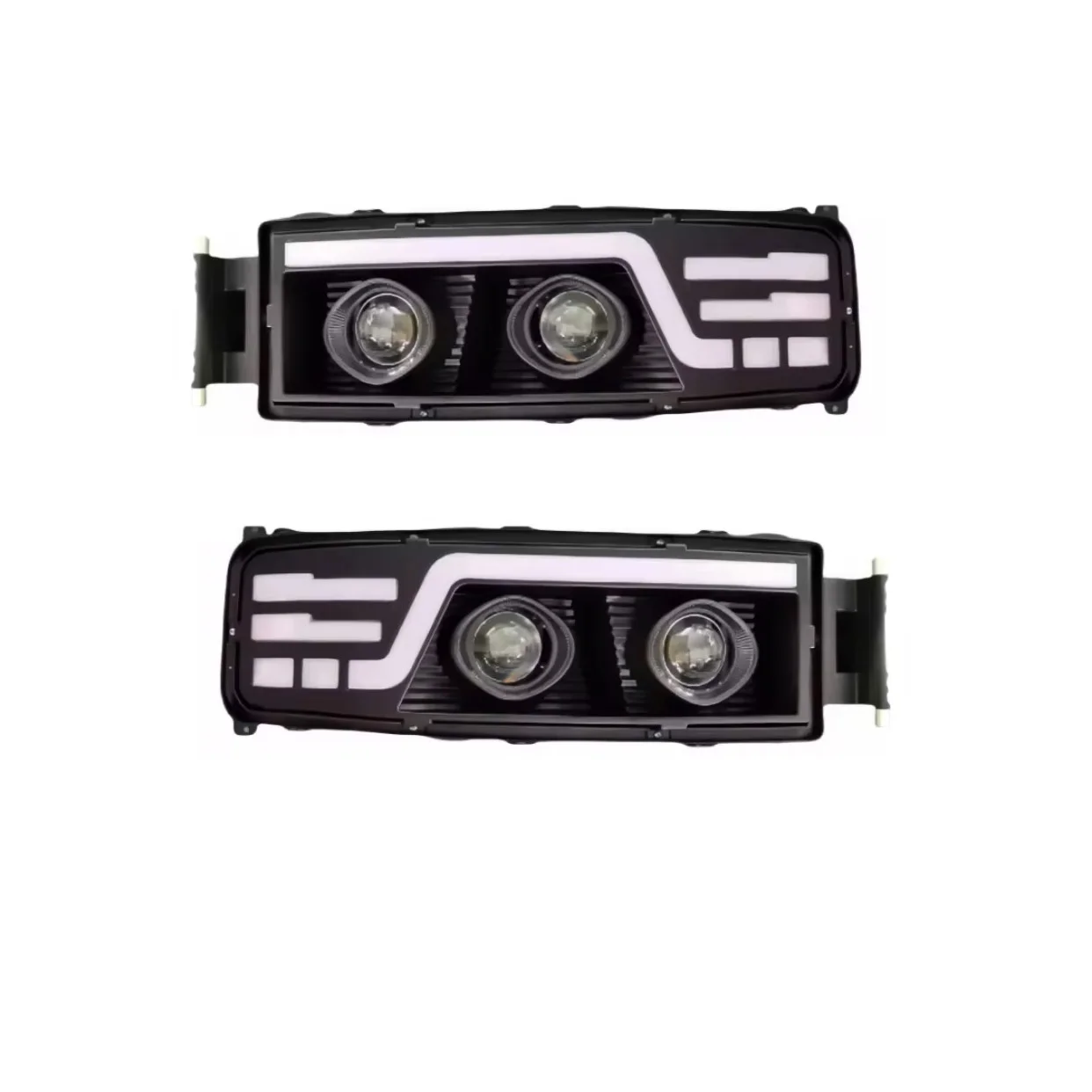 1 Pair Dual LENS Led Head LIGHT Fit For man f2000 led headlight assembly 81251016290 81251016292 DZ9100726030 DZ9100726020