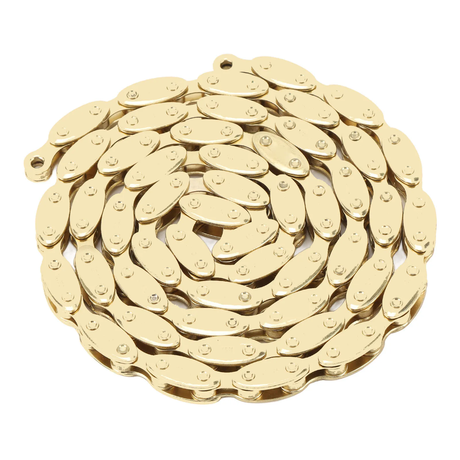100 schakels fietsketting, fietsketting, hoge sterkte, enkelvoudige versnelling, 100 schakels, gouden olijfgroene fietsketting voor fixed gear en BMX fietsen.