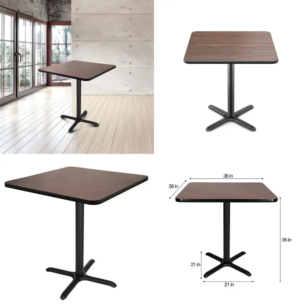 

OECT33636XCMY Premium Commercial-Grade Restaurant and Breakroom Cae Table (Square, 36 in Side, 36 in Counter Height, X-Base, Bla