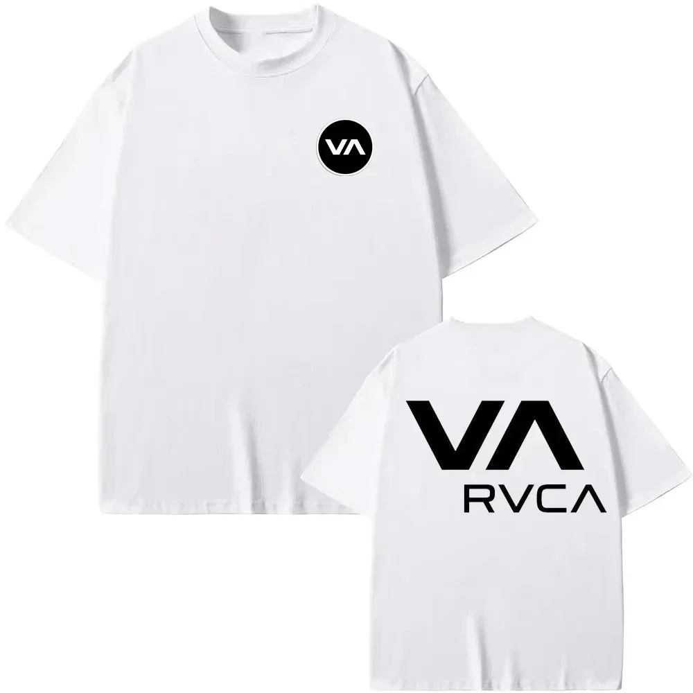 RVCA T-shirt noir T-shirt d'été en coton à manches courtes mode hommes femmes Design marque T-shirt haut vêtements de rue