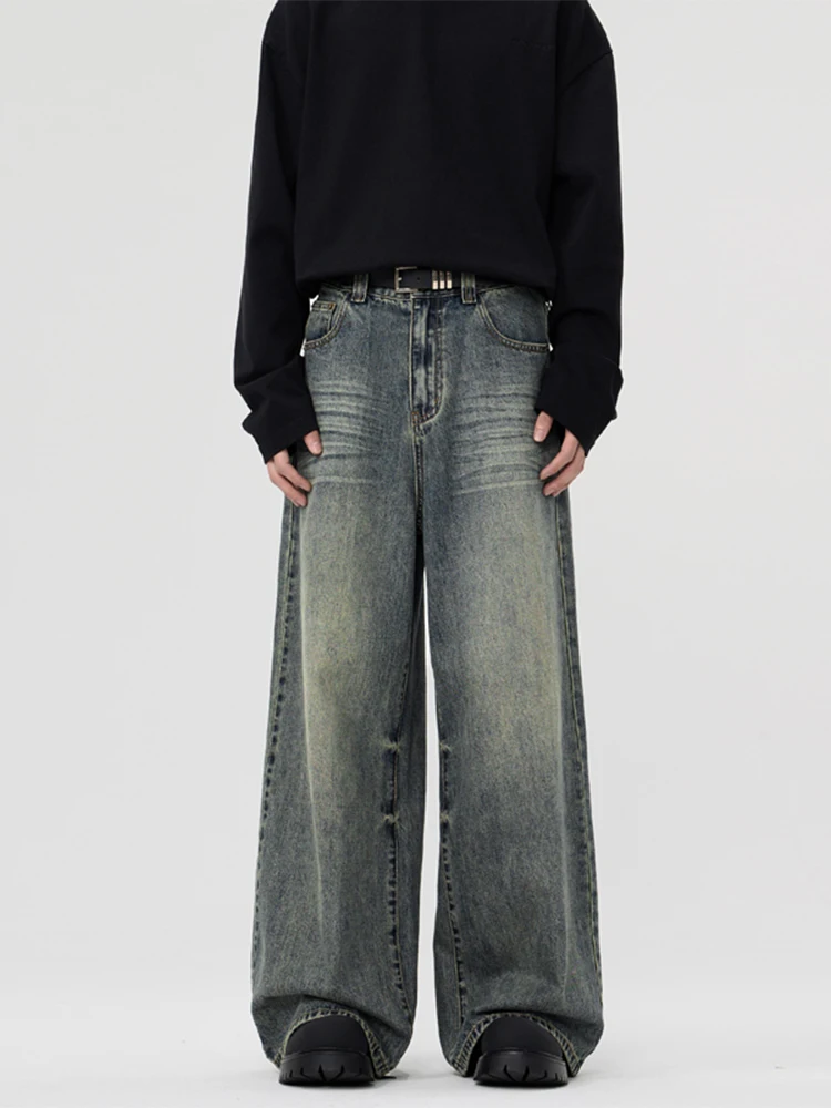 

Мужские джинсы Cleanfit в американском ретро-стиле, прямые, свободные, широкие, длиной в пол, из денима, молодежные, модные, весенние