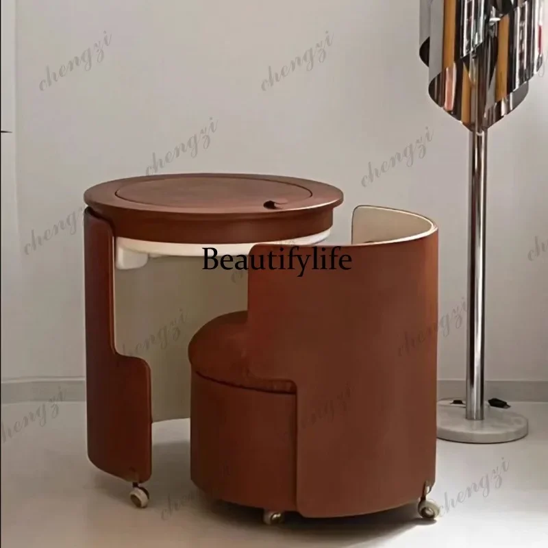 Y136  Italian light luxury dresser villa living room removable art makeup table small high-end storage cabinet