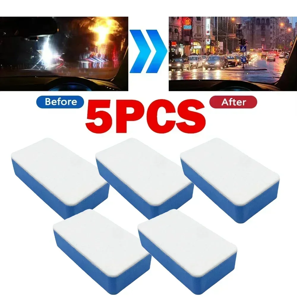 Esponja de nettoyage de película aceite de verre de voiture, esponjas de polissage de essuie-glace, brosse en feutre de laine de pare-