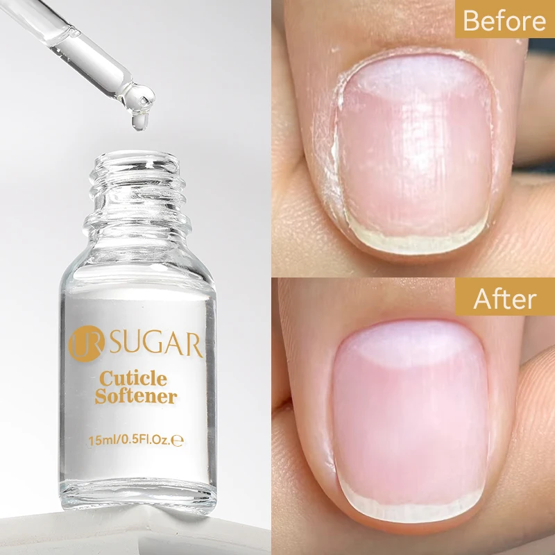 

UR SUGAR 15ml Nail Soften Oil Cuticle Remover for Gel Overgrown Cuticles Soften Eliminating Exfoliant for Nails Manicure Pedicur