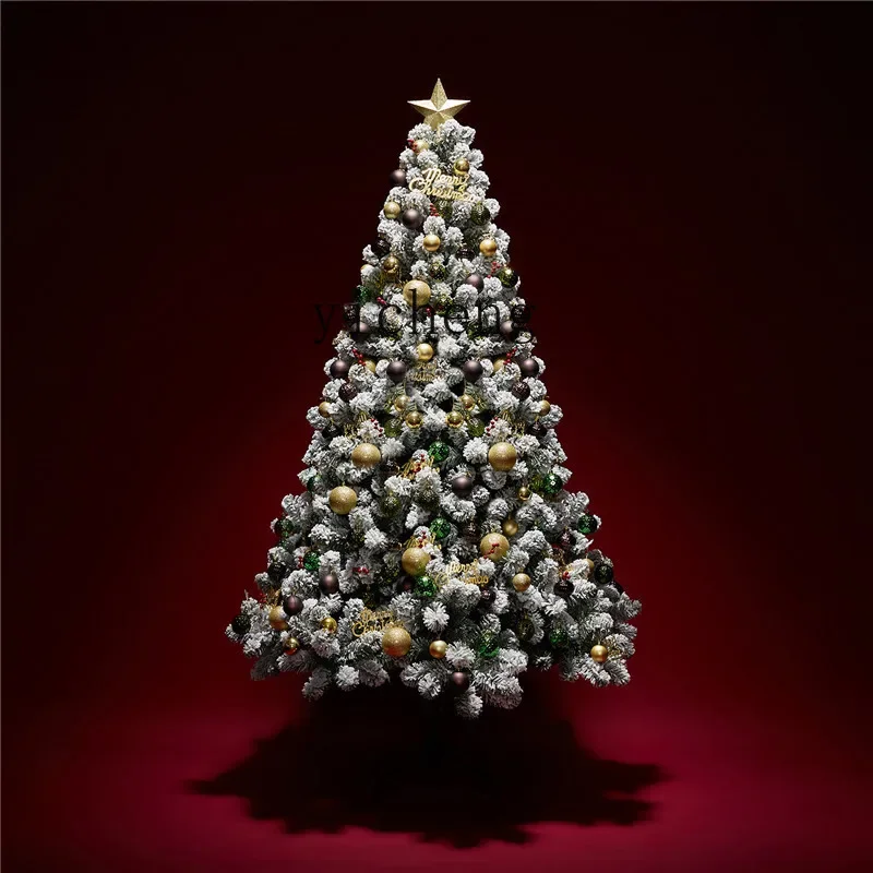 TQH floccaggio albero nudo finestra centro commerciale famiglia 1.8/2/3 metri disposizione scena grande albero di natale neve che cade