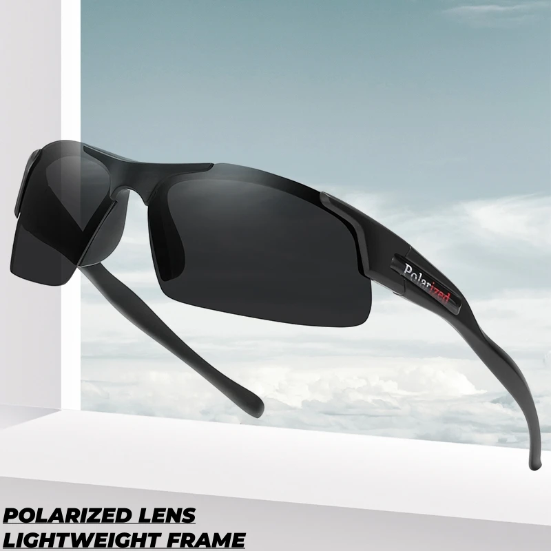 

Классические поляризационные спортивные солнцезащитные очки без оправы, мечтательные разноцветные линзы для путешествий, вождения, рыбалки, езды на велосипеде, защита от ультрафиолета, унисекс