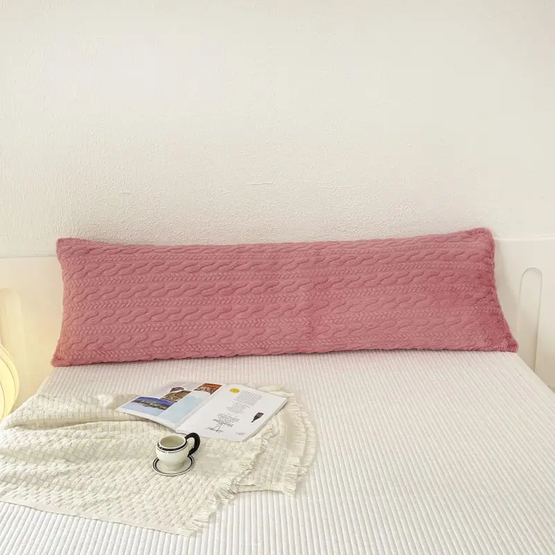 

1pc Pillowcase Flannel Pillow Cover 48x120/48x150/48x180 Cushion Cover Rectangle Pillowslip Soft Pillow Case