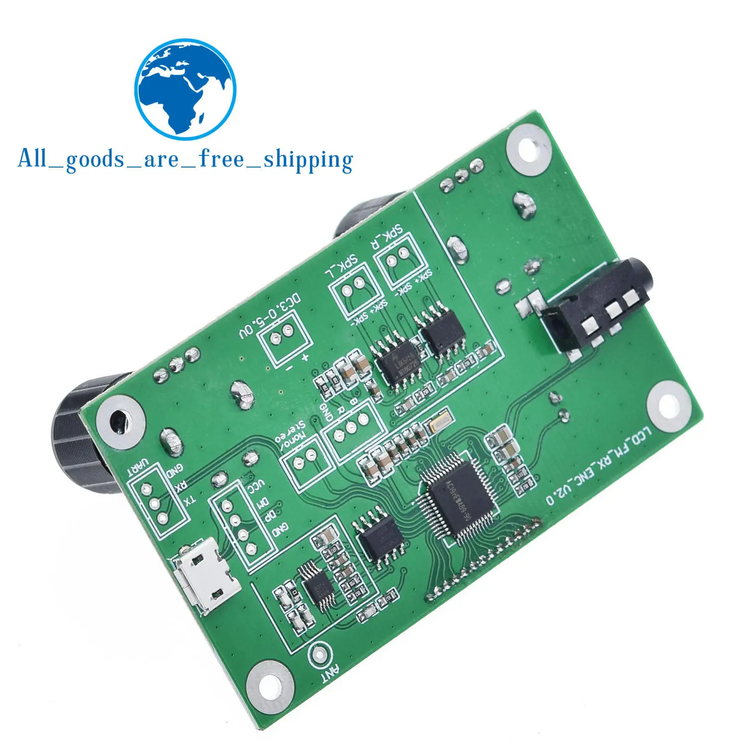 Imagem -04 - Tzt-fm Módulo Receptor de Rádio Modulação de Frequência Recepção Estéreo Pcb Circuit Board Silenciando Display Lcd 35v