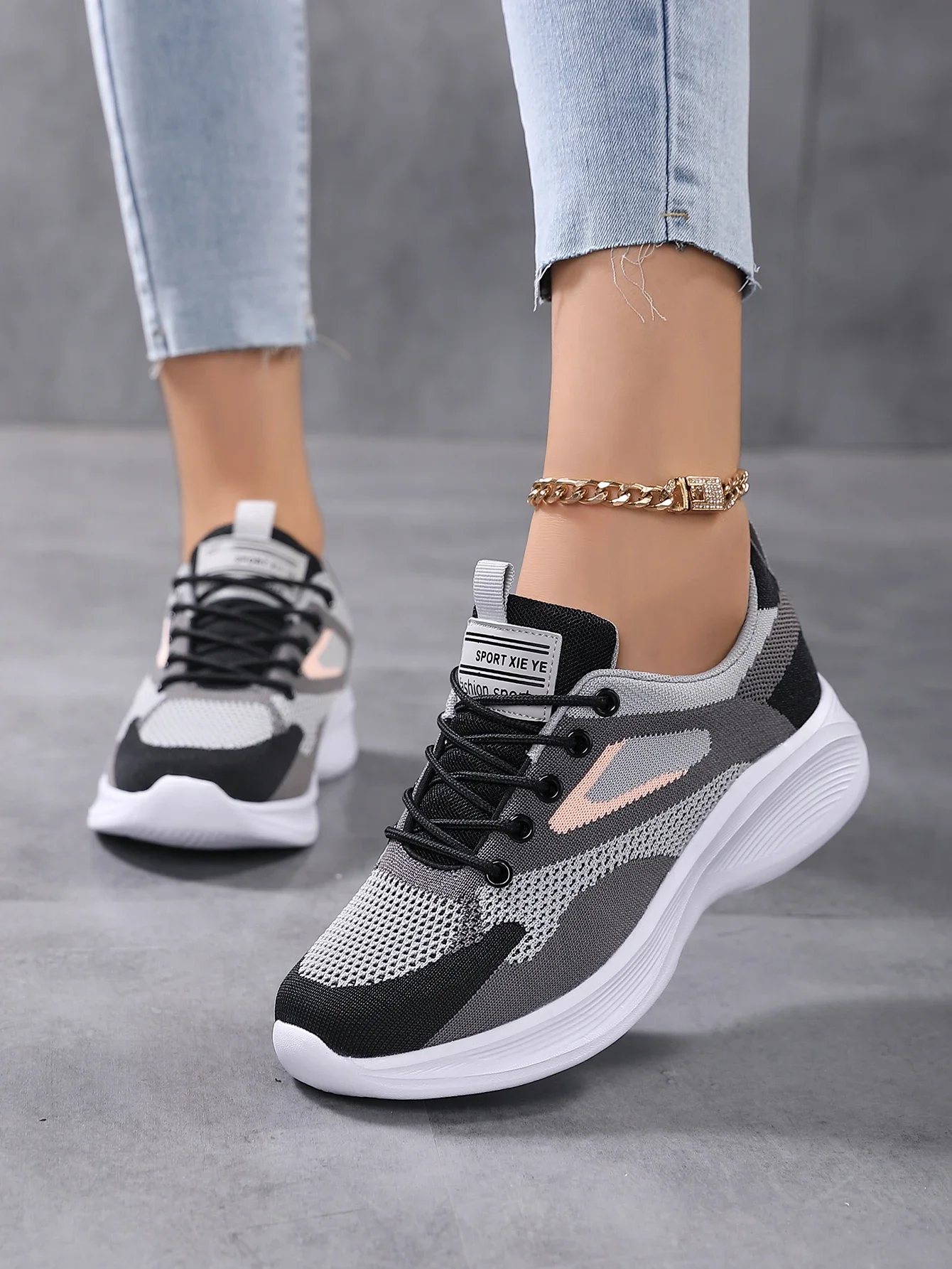 

Breathable Sport Shoe Male Female Women Lightweight Sneaker Plus Size 2025 New Woman Sneakers for Women‘s Black Running Shoes