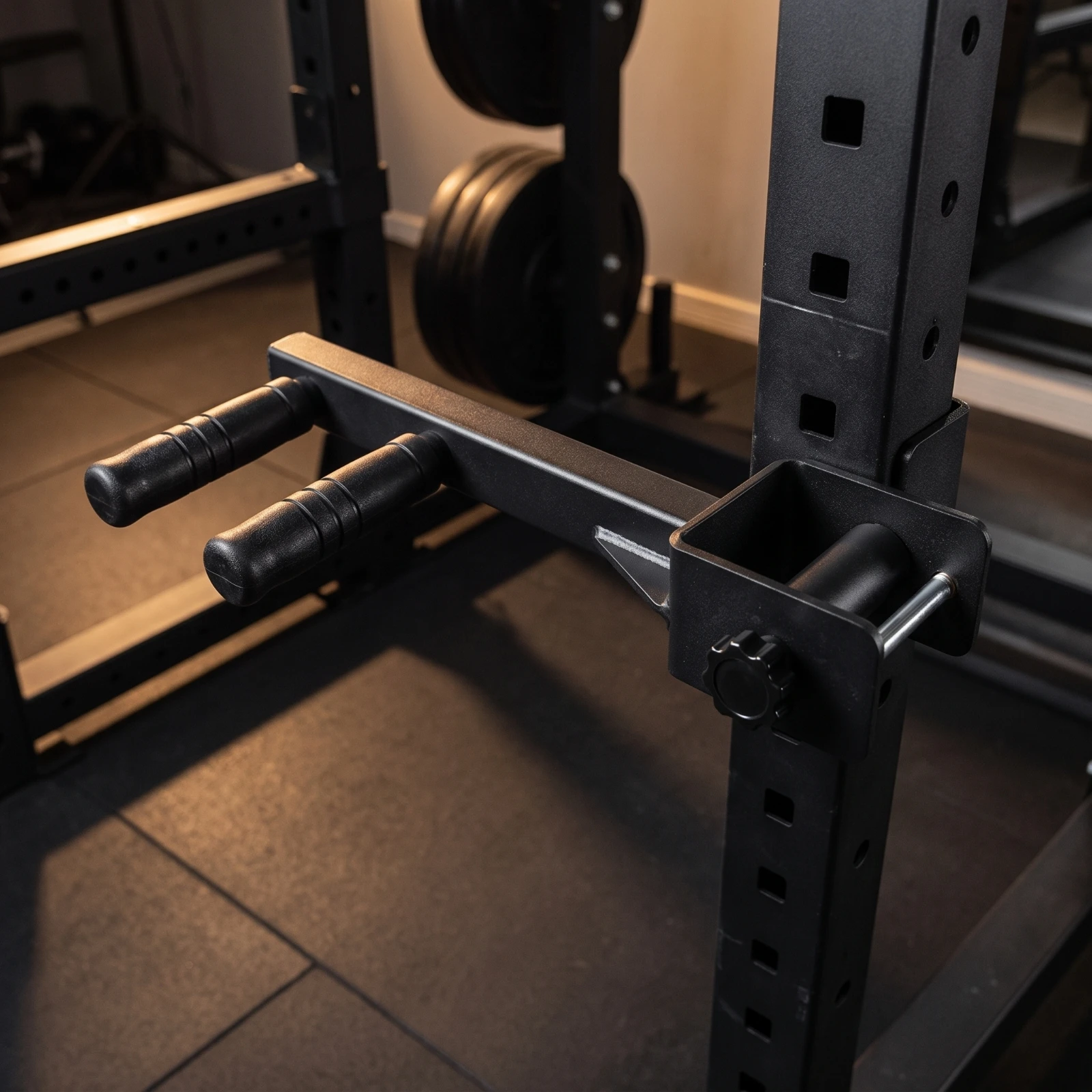 Rack Triceps Extension Attachment Textured Power Rack Triceps Extension Bar Gym Equipment Powder-Coated Secure for Lifters