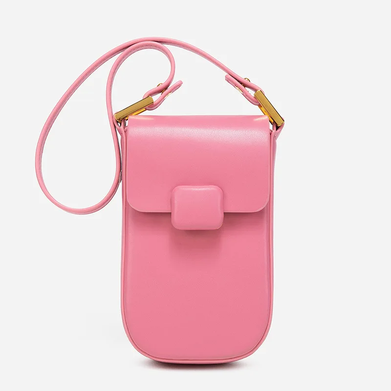 Women designer phone bag small flap purse for phone female candy color shoulder crossbody bag green pink yellow black color