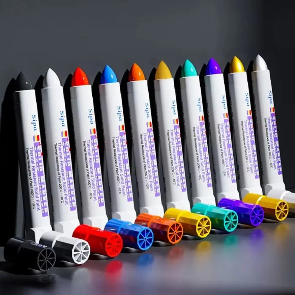 

Solid Paint Pen High Temperature Resistant Oil-based Ink Solid Paint Marker Waterproof Marker Pen