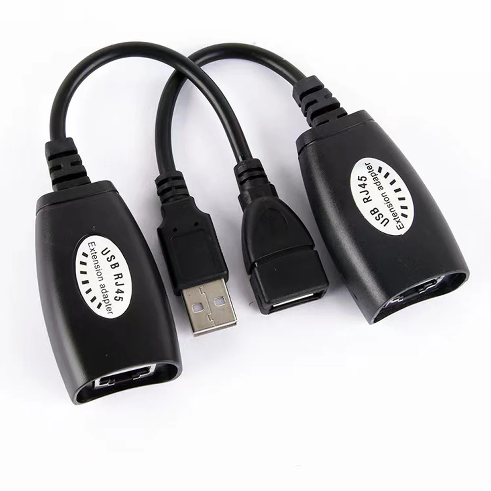 Montions USB Over Cat6,USB RJ45 Extender Over Cat5/Cat5e/Cat6/Cat7 Cable Extension Cable Connector Adapter - Up To 150ft Length