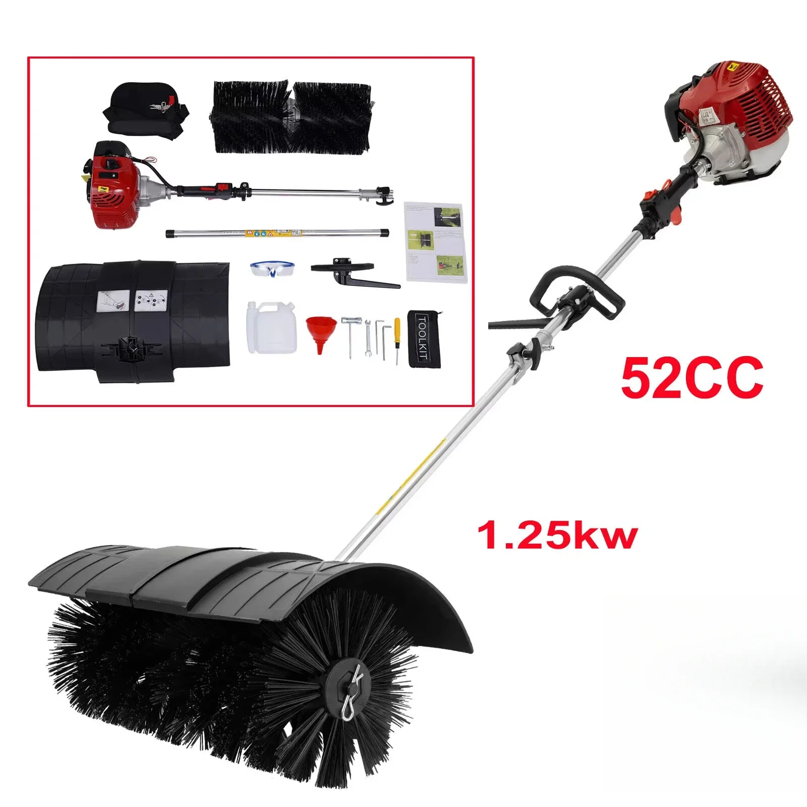 

52CC Gas Handheld Sweeper – Powerful Tool for Driveway, Turf & Snow Cleaning
