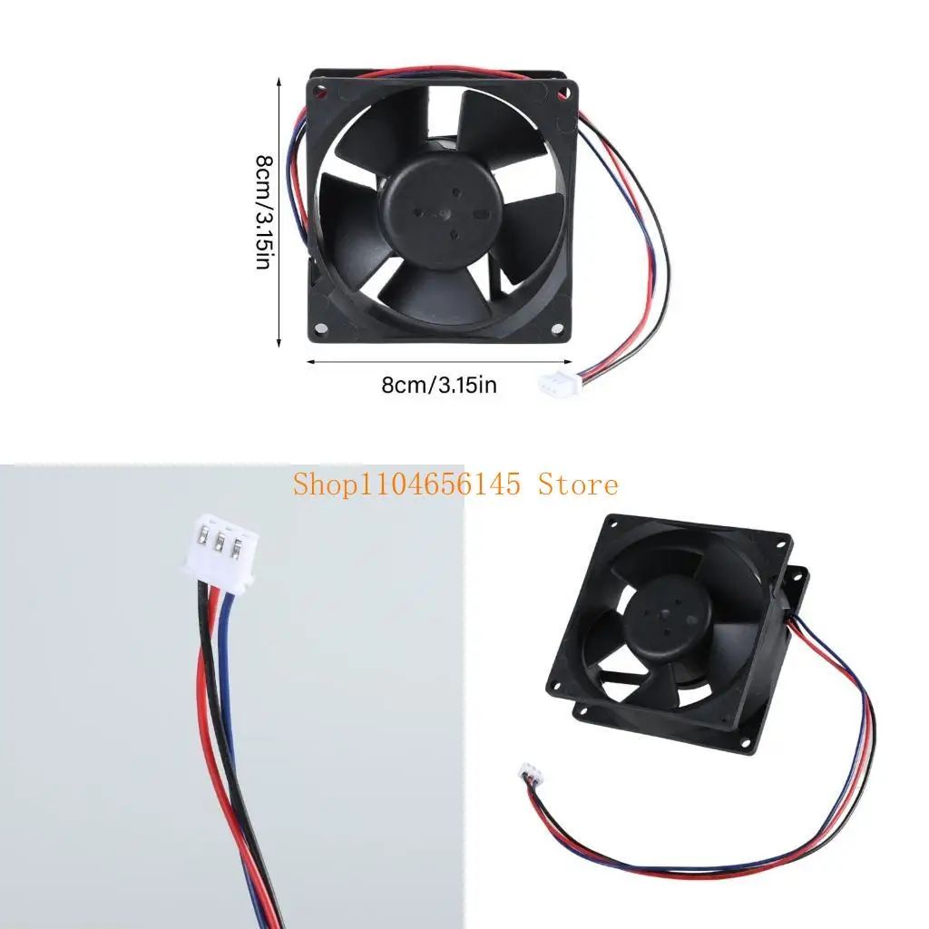 

5asd 8CM Cooling Fan 5200RPM Efficient Heat Management Fan Speed Measurement Function