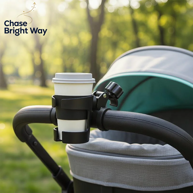 Stay Refreshed Universal Stroller Cup Holder with Adjustable Fit for Baby Strollers and Bikes