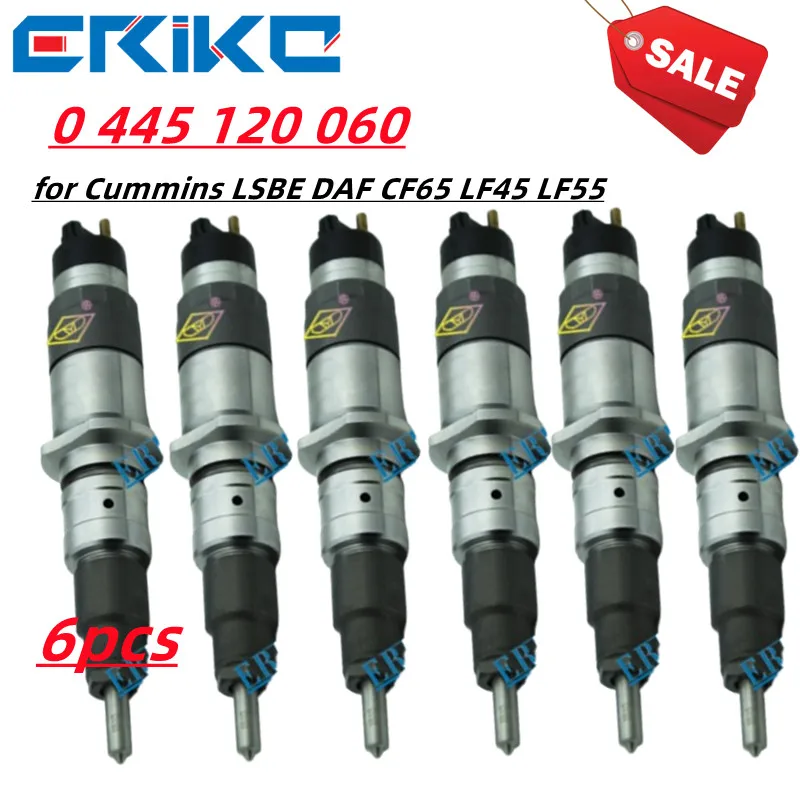 

6PCS 0 445 120 060 CRIN Diesel Fuel Injector 0 445 120 060 Common Rail Injector 0445 120 060 for Cummins LSBE DAF CF65 LF45 LF55