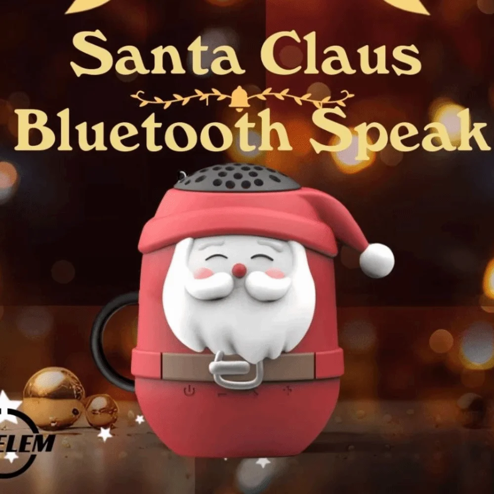 Głośnik Bluetooth Rich Bass Santa Claus, dźwięk HiFi, wodoodporny, świąteczny, przenośny, interfejs USB, głośnik bezprzewodowy