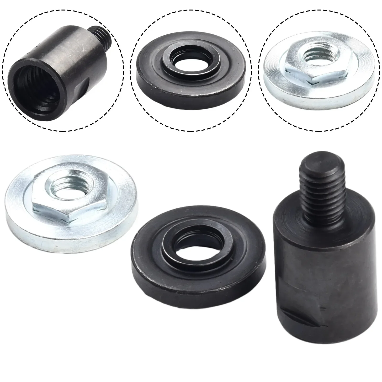 Adaptador de amoladora angular de 3 piezas, placa convertidora, rosca para almohadilla de pulido, soporte de disco de corte, herramientas de amoladora angular, M14/M10