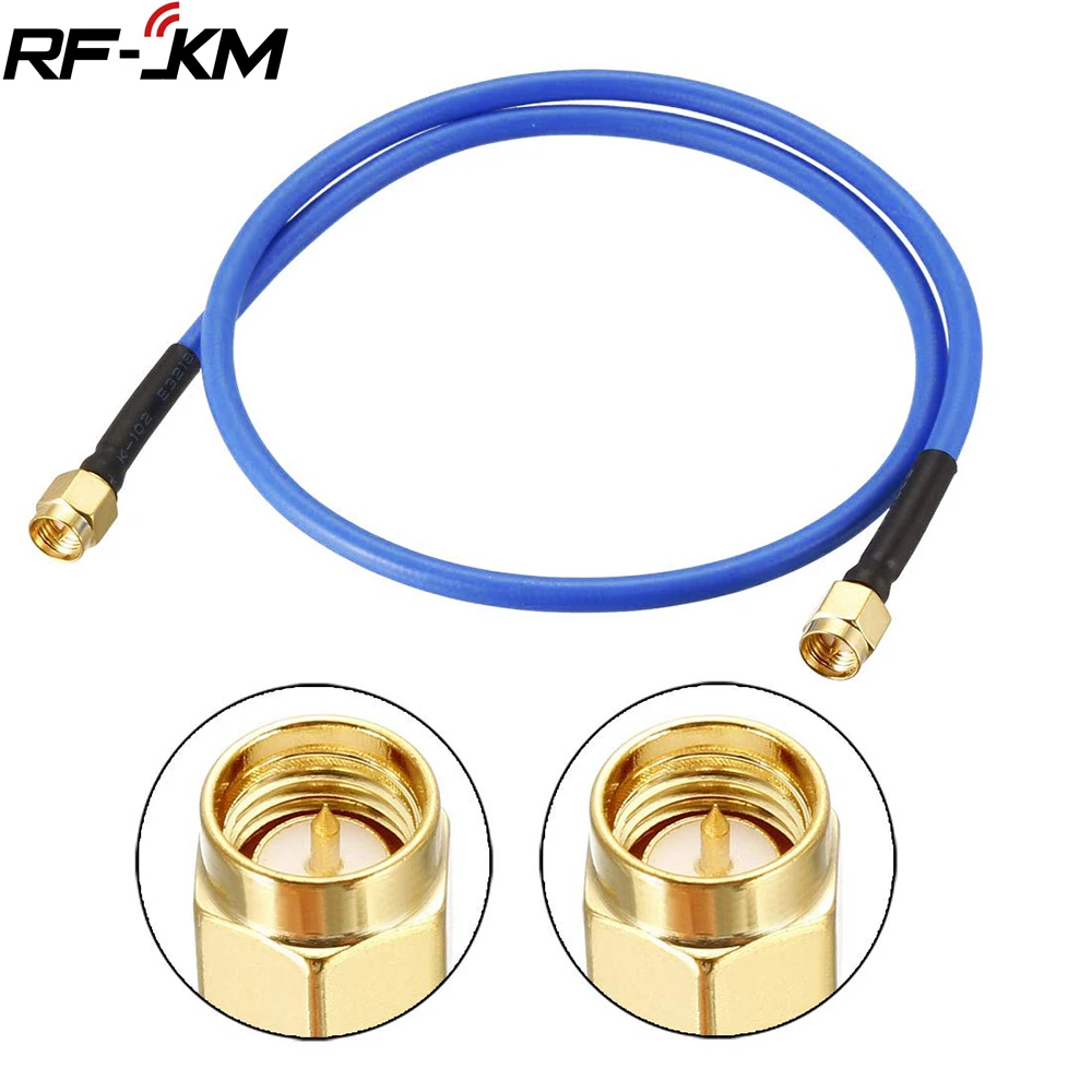 

SMA Male to SMA Male Plug Connector RG402 RG-402 Semi Flexible Coaxial Cable 0.141" 50ohm Blue