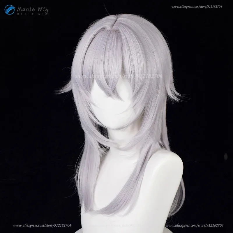Anime Final Fantasy XIV FF14 Themis Cosplay Wig Long Silver Gray Heat Resistant Synthetic Hair Halloween Party Wigs + Wig Cap