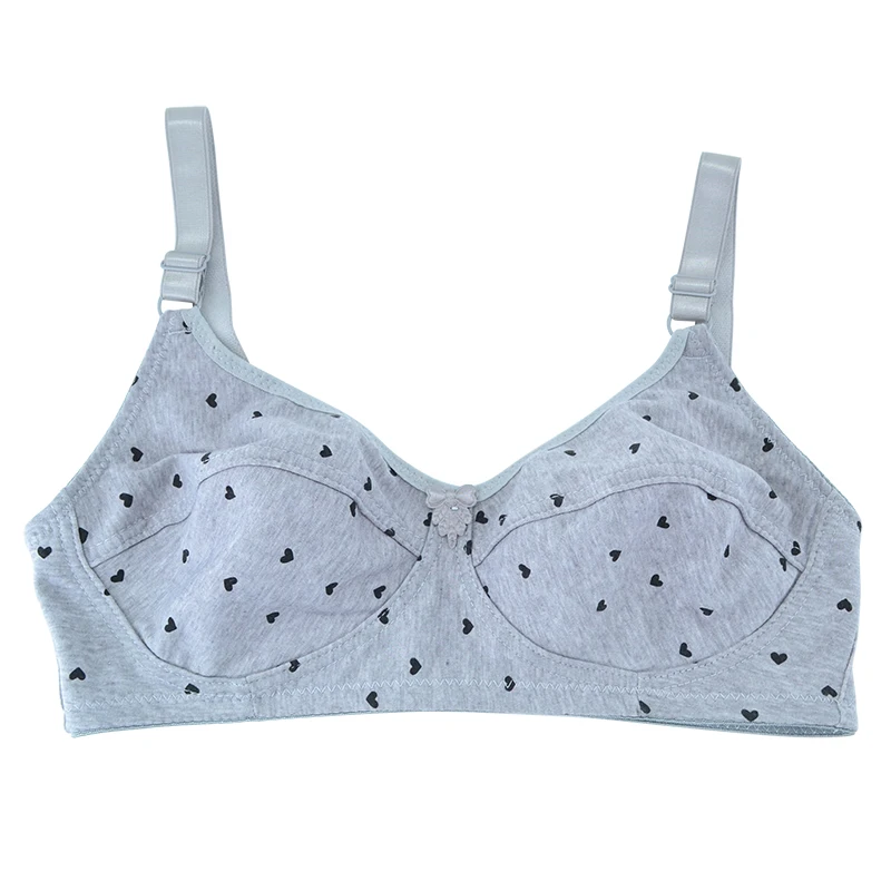 Fresh Heart Bra For Women Soft Cotton Bras Ultra-Thin Breathable Brassiere Wirefree Comfortable Underwear