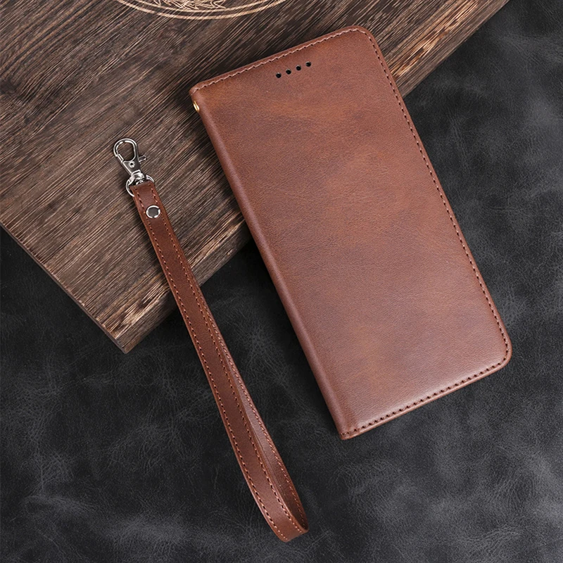 Cowhide Flat Fine Grained Mobile Phone Case Hanging Rope Wrist Strap Universal Wrist Strap Solid Color Leather Metal Keychain