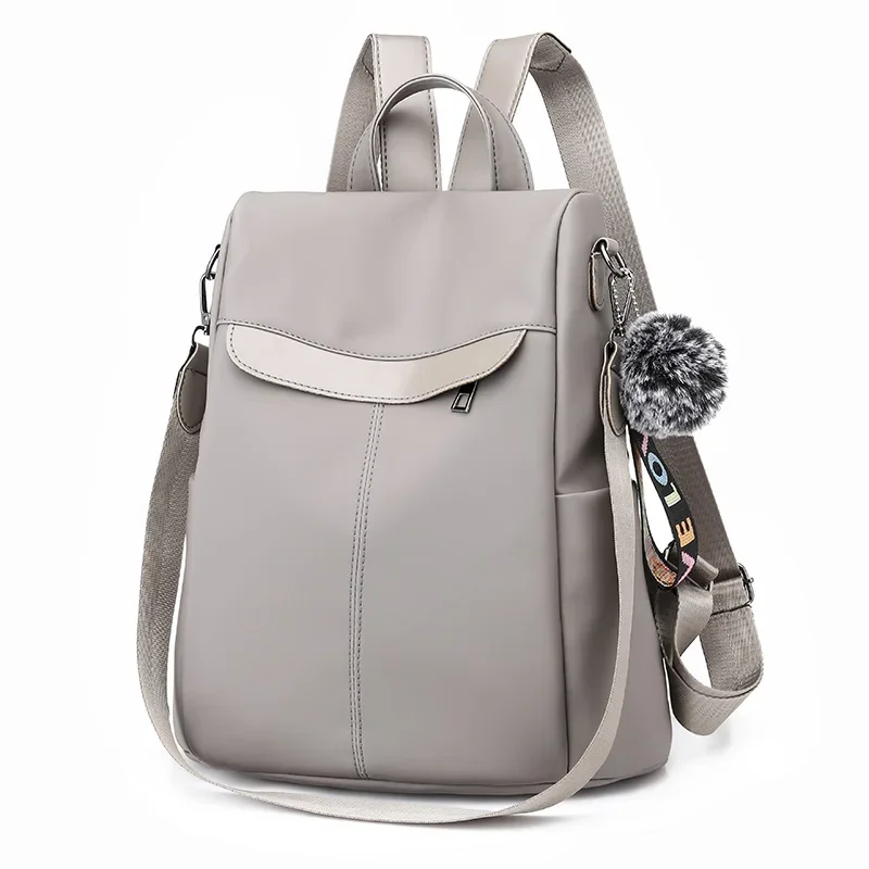 Fashion Backpack 14 inch Laptop Backpacks Women Travel Bags Solid Color School Bag Detachable Shoulder Strap Shoulder Bag