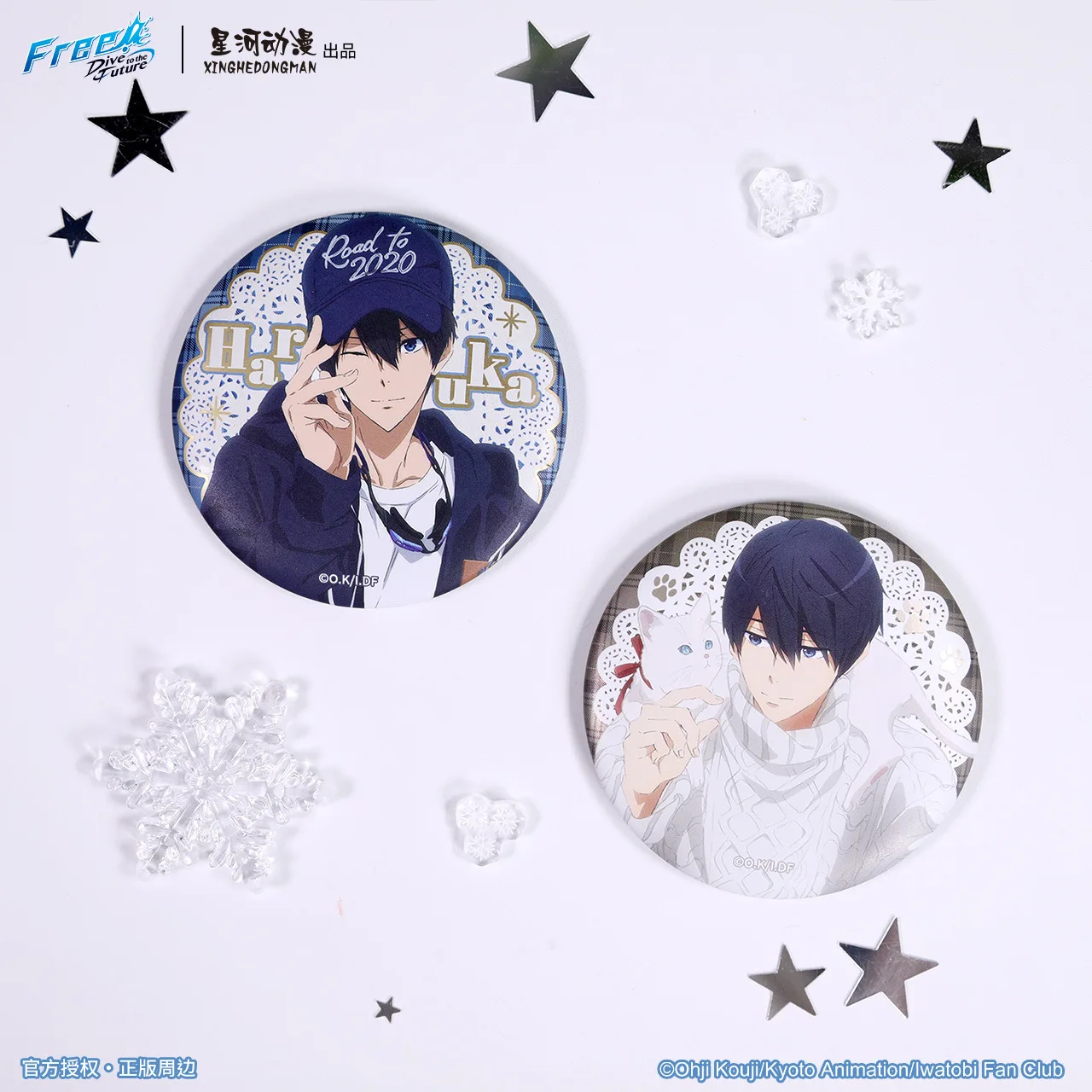 Free! Dive to the Future Haruka Nanase Officially Licensed Acrylic Fridge Magnet 2pcs/Set