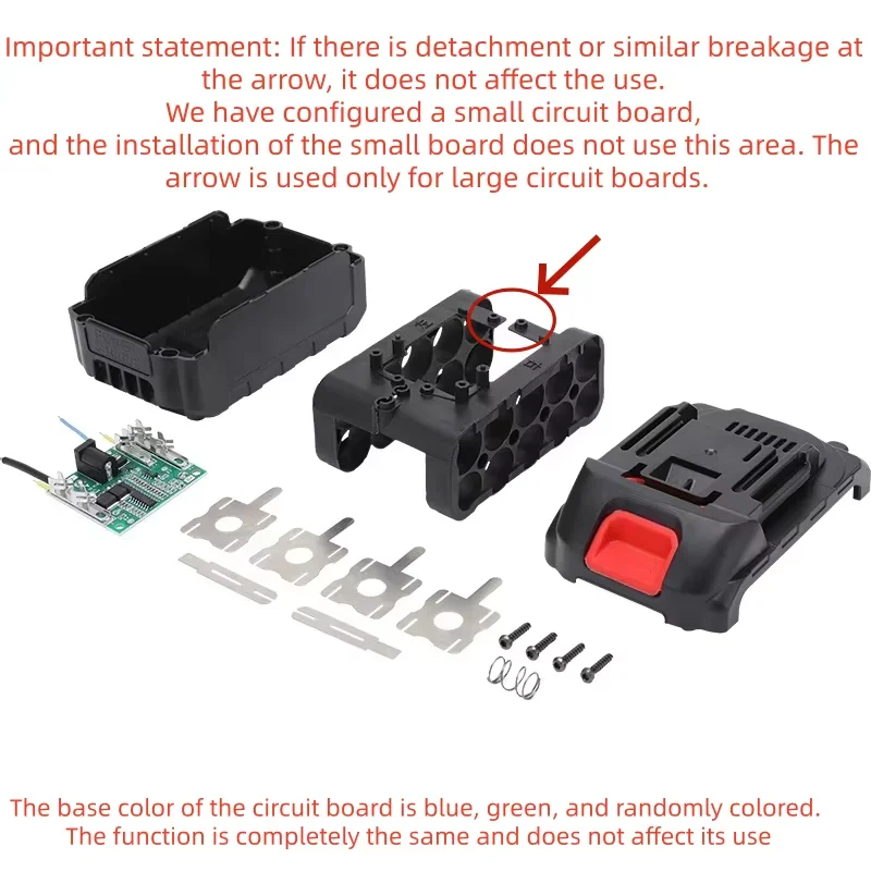 18V Power Tools Battery Case with BMS 21v Box Wireless Electric Angle Grinder Cutting 18650 Holder Li-Ion