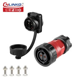 CNLINKO M20 IP68 Waterproof Wire Connector Aviation Plug Socket Welding 2~14 Pin Panel Mount Cable Connector Male and Female