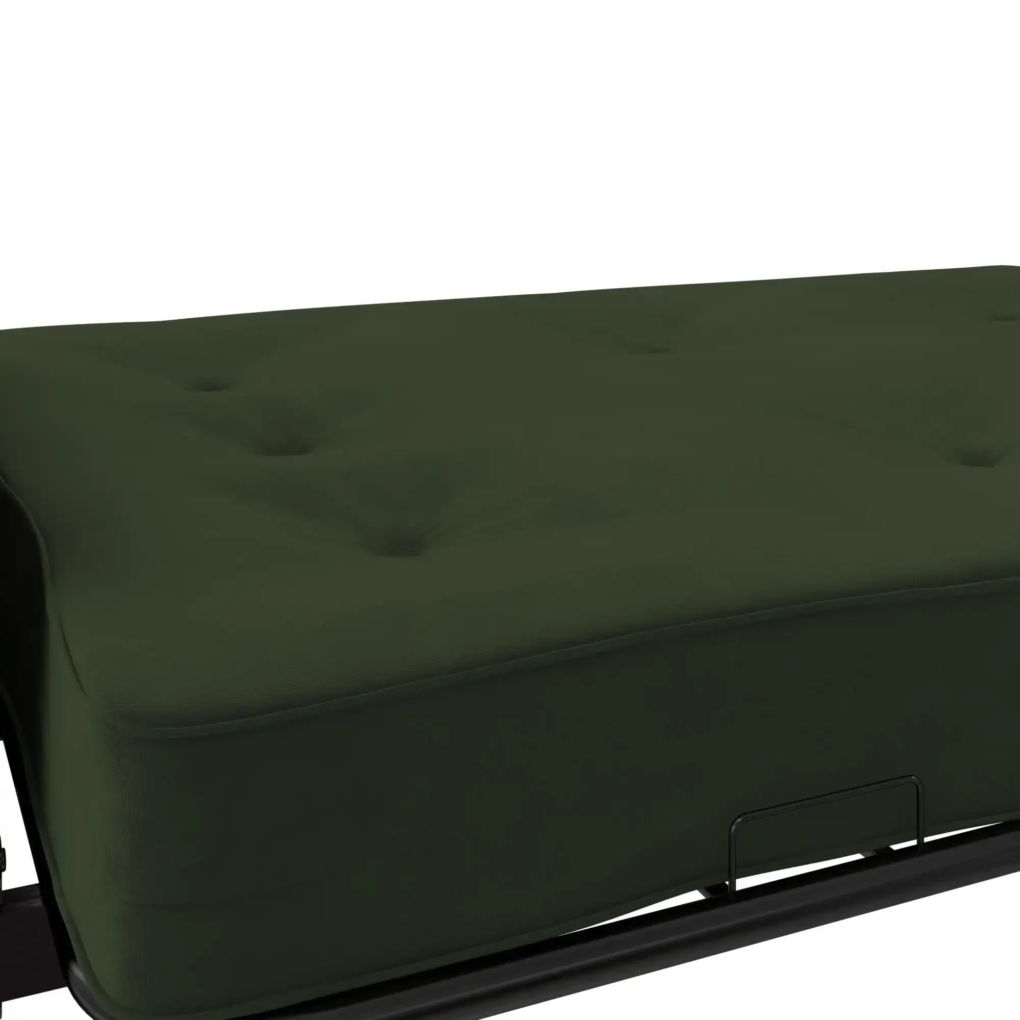 %a 6 Inch Futon Mattress with Tufted Cover and Recycled Polyester Fill, Full, Army Green