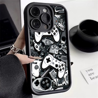 Game Controller Graphic Silicone Case For Xiaomi 13 12 11 Lite 5G 14 13T 12T Poco F6 F5 X6 X5 X3 M6 Pro Shockproof Bumper Cover