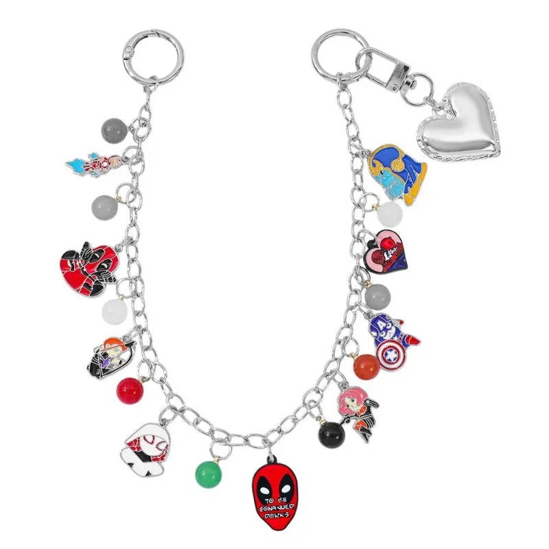 

New Avengers Peripheral Spider Man The Deadpool Cartoon Fashion Bag Chain Personalized Cool Clothing Pendant Accessories