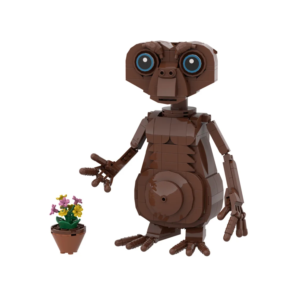 MOC Classic movies E.T.Aliens Building Blcoks Creativity Action Characters Alien visitor E.T. Bricks Model Toys for Kids Gift