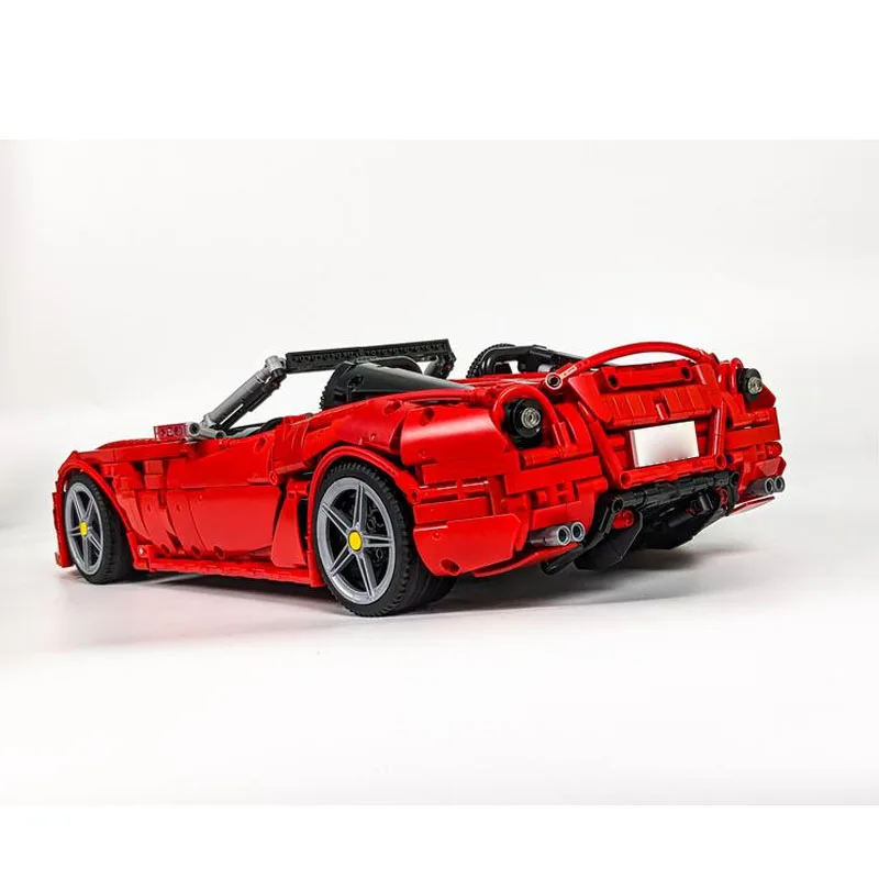 MOC-183666 أحمر جديد 599 SA Aperta Supercar الربط التجمع بنة نموذج 2717 أجزاء MOC اللبنات الإبداعية لعبة أطفال