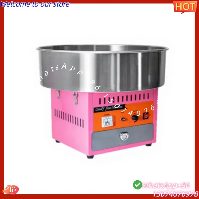 2026 Blue Tank Commercial Fully Automatic Electric Cotton Candy Machine with High Productivity 5-10L/H Capacity Fancy Design