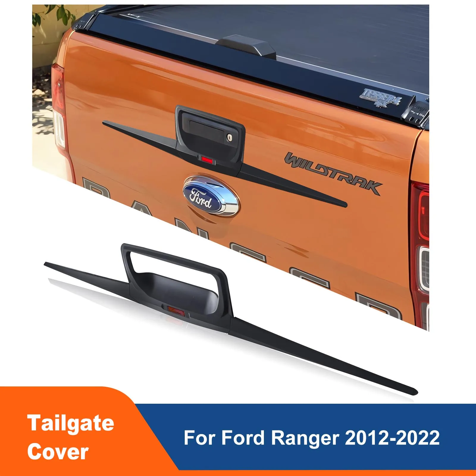 

ABS Rear Door Tailgate Handle Panel Cover For Ford Ranger 2012-2022 Wildtrak XLT XLS XL 4X4 Car Accessories