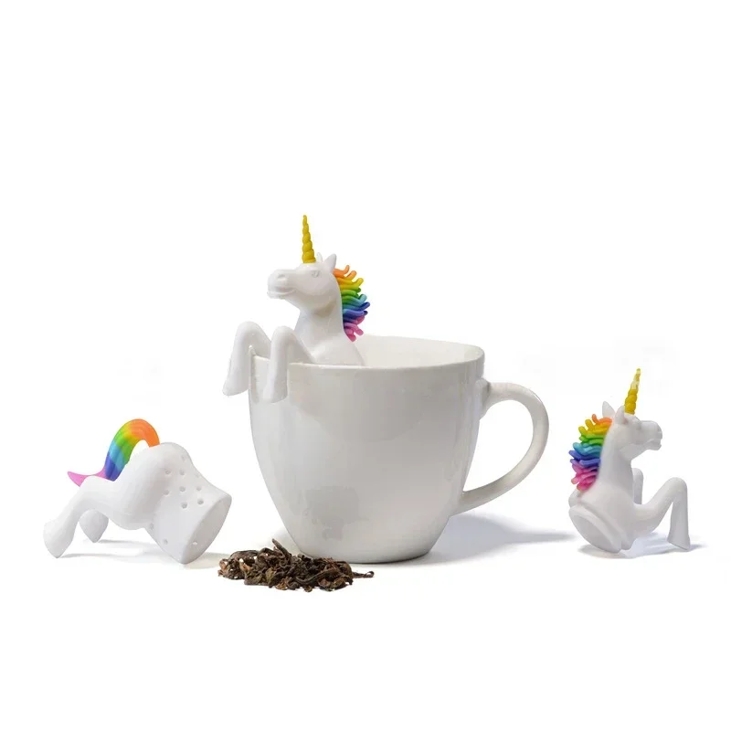 Unicorn Shape Tea Infuser Strainers Food Grade Creative 1 Pcs Diffuser Tea Bag Filter Loose Leaf Herbal Spice Filter Silicone