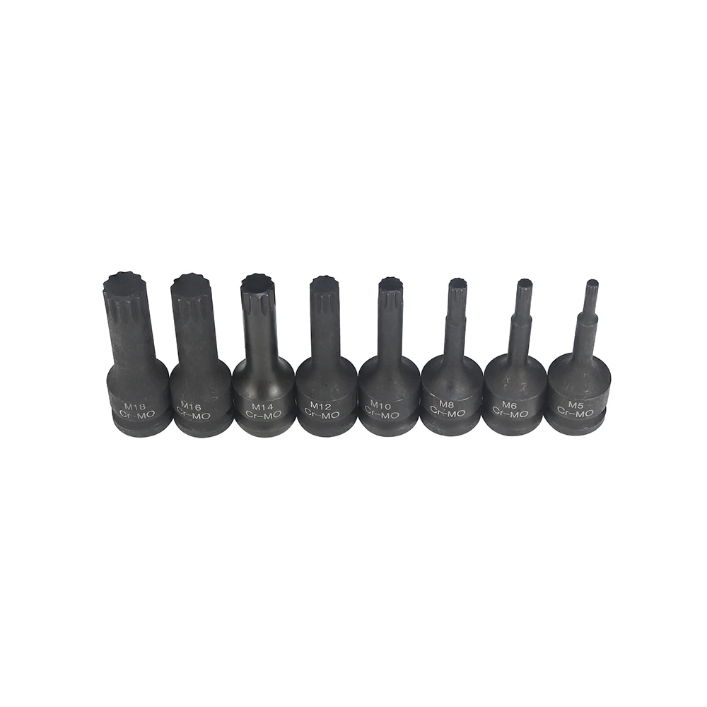 1/2-inch Impact Spline Socket Bit 8Pcs 1/2\