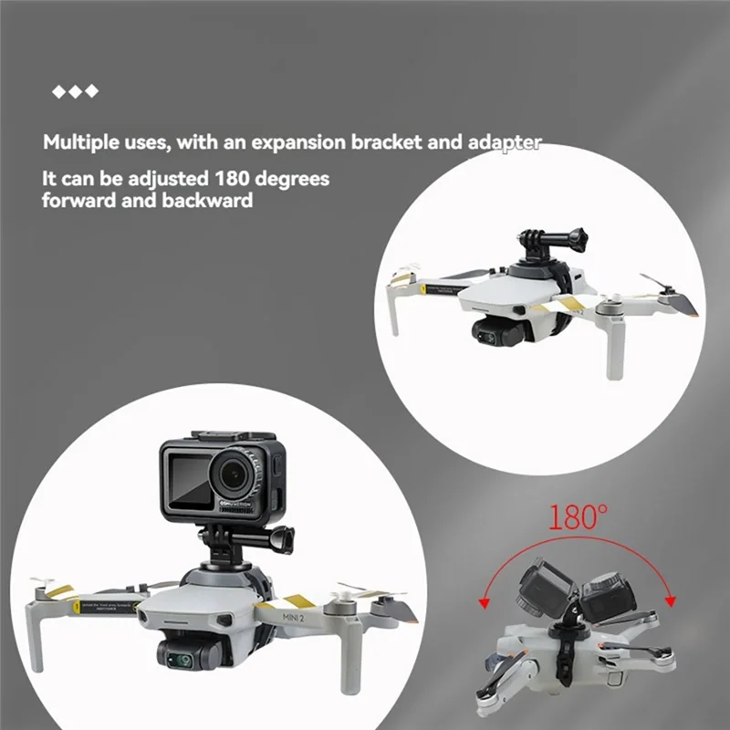 Soporte de correa expandible para cámara de acción ABVO para cámara de acción Gopro/Insta360/Osmo para DJI Mini 3/Mini 2/Mini SE/Mavic Mini/AIR