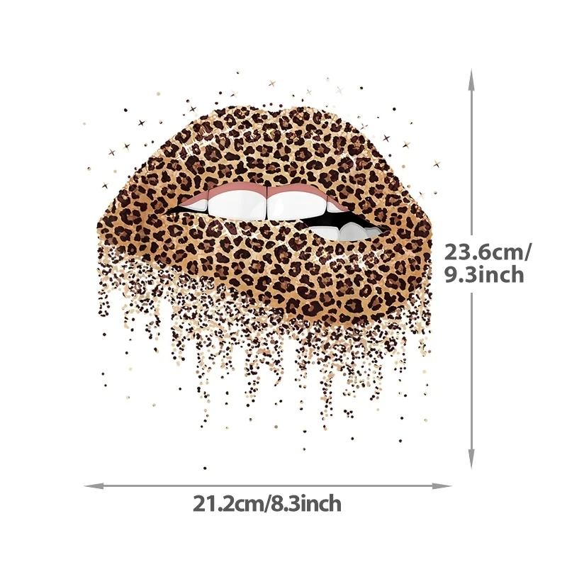 Sexy lips red kiss butterfly lip print DTF Thermo Sticker Decals Heat Transfer Clothes Clothing Crafts Ironing Diy Accessory